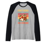 Apple Fritters Makes the World Go Round Funny Retro Foodie Raglan Baseball Tee