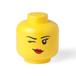 OFFICIAL LEGO STORAGE HEAD GIRL WINKING FACE TOYS GAMES BOX LARGE