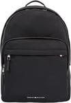 Tommy Hilfiger Sac à Dos Homme Signature Backpack Déperlant, Noir (Black), Taille Unique