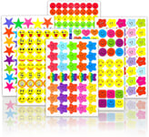 4980 PCS Stickers60 Sheet Happy face Stickers and Star Stickers for Teachers,