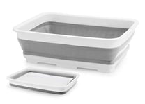 Beldray LA030191GRY Collapsible Washing Up Bowl - Foldable Washing Basin For Dishes, Pots & Pans, Compact Storage, Space Saving, Kitchen Sink Bowl, Portable For Camping, Caravans & Motorhomes