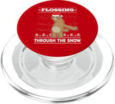 Flossing Through The Snow Sloth Ugly Christmas Sweater Floss PopSockets PopGrip for MagSafe