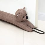 Marwood Under Door Draught Excluder Decorative Wind Stopper 81cm for Door & Window, Weighted Animal Air Door Draft Stopper Snake Noise Blocker for Bottom of Door - Bear 32"