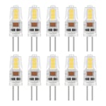 Caldarax 10 Pack Ampoule G4 LED, AC/DC 12V 2W Équivalent 20W Lampes Halogène, Blanc Froid 6000K, 200LM, G4 Ampoule à Économie D'énergie, pour Lustre de Hotte Aspirante, Non Dimmable