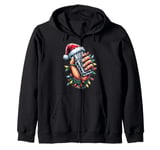 Harmonica Harmonicist Christmas Hat Xmas Zip Hoodie