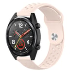 Huawei 22mm Watch GT / Honor Magic silikoninen kellonauha - Vaalea Pinkki