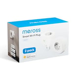 Meross Prise Connectée (Type F), Prise Intelligente Compatible avec Apple HomeKit, Siri, Alexa, Google Home et SmartThings, Prise Programmable WiFi avec Commande Vocale et Contrôle à Distance (2)