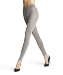 FALKE Women's Softmerino W LE Wool Cotton Thick Plain 1 Pair Leggings, Grey (Light Grey Melange 3830), S-M