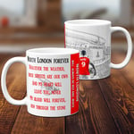 Personalised Arsenal Mug Football Chant Cup Stadium Poem Retro Dad Gift POEM01