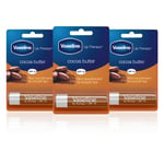 Vaseline Unisex Cocoa Butter Rich Nourishment Lip Therapy Jelly Balm Sticks, 4g, 3pack - Brown - One Size