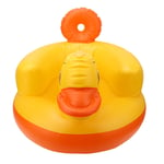 (Round Bottom)Yellow Duck Inflatable Baby Chair Sofa Baby Bath Stool Safety SLS