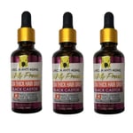 3x African Anti Aging Ultra Mega Thick Black Castor Hair Oil Drops 50ml