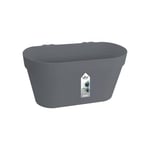 Elho Loft Urban Green Wall Pot Duo 28 - Pot De Fleurs pour Balcon & Extérieur - Ø 28.0 x H 13.2 cm - Noir/Anthracite