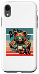 iPhone XR Bear boombox retro vintage sunglasses cool music paws detail Case