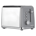 Daewoo Kensington 2 Slice Toaster Reheat & Browning Controls 810W Grey- SDA2595