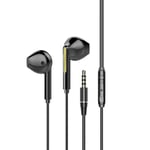 OLAF 3.5mm Écouteurs Filaire Casque In-Ear HIFI Stéréo Étanche Gamer Casque Avec Microphone Sport Écouteurs Pour Smart Phone-Noir m22