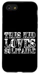 Coque pour iPhone SE (2020) / 7 / 8 This Kid Loves Solitaire Card Game Enthusiast