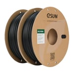 eSUN Amélioré PLA Mat Filament 1.75mm, Imprimante 3D Filament PLA Matte, 1KG par Bobine,2 Bobines de Filament d'impression 3D pour Imprimante 3D, Noir Profond+Noir Profond