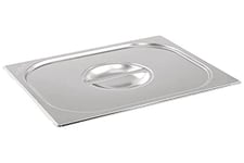 Vogue Stainless Steel 1/3 Gastronorm Lid, Silver, Size: 30(H) x 325(W)mm, Compatible with all Vogue 1/3 Sized Gastronorm Trays, Dishwasher Safe, K969