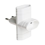 Plugg adapter Solera 6009 Trippel 250 V Vit 10 A 2300 W