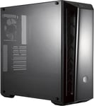 MasterBox MB520-Boîtier Moyen tour PC Gaming ATX avec panneau avant teinté,entrées d'air Racing,panneau latéral transparent,flexibles configurations de flux d'air-Accent NOIR