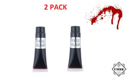 HALLOWEEN FAKE BLOOD 2 PACK Red Vampire Zombie Make Up Fancy Dress Wound V00 295