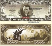 Novelty Dollar Count Dracula Bela Lugosi Million Dollar Bills X 2 New