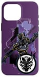 Coque pour iPhone 16 Pro Max Costume technique Marvel Black Panther Wakanda et masque de panthère