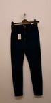 River Island  Plus dark Blue Kaia high rise disco jeans size UK10S {R147}{R114}