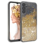 For Samsung Galaxy A14 Phone Case Liquid Glitter cover Protective Gold