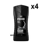 AXE Lot de 4 pcs Gel Douche "Black" 400 ml Parfum ultra-frais /LOT5