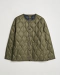 TAION Military Crew Neck Down Jacket Dark Olive