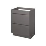 Meuble sous vasque à poser GoodHome Imandra gris taupé 60 cm