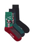 Jack & Jones Kids' Santa Socks, Pack of 3