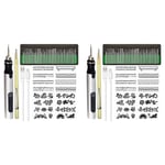 2X Mini Stylo Graveur Sans Fil Rechargeable Kit D'Outils de Gravure Bricolage pour Métal Verre Céramique Plastique Bois Pochoirs b