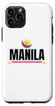 Coque pour iPhone 11 Pro Inscription fantaisie Manille City Philippines Philippines Femme Homme