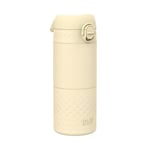 Ion8 Insulated Travel Mug, Leak Proof, Triple Lock Secure, Spill-Free in Transit, Hygienic Cover, Easy-to-Clean, Perfect On-The-Go, Tuberose Cream, Stainless Steel