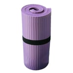 Yogamatta Pilates Tjock träningsmatta Halkfri träningsmatta 15 mm Fitness Purple