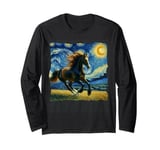 Hanoverian Starry Night Hanoverian Horse Long Sleeve T-Shirt