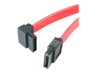 Startech.Com Sata To Left Angle Sata Serial Ata Cable - Sata Cable - Serial Ata 150/300/600 - Sata (R) To Sata (R) - 1 Ft - Left-Angled Connector - Red - Sata12la1 - Sata-Kabel - Serial Ata 150/300/600 - Sata (R) Till Sata (R) - 30 Cm - Vänstervinkl