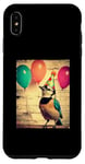 iPhone XS Max Blue Jay Retro Art Print Birthday Party Balloons & Party Hat Case