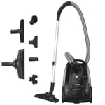 Hoover Telios Extra Lite Aspirateur avec Sac Traineau Silencieux Compact et Puisant TXLZ72HM, 69 DB, Capacité XL 3,5 L, 2 Brosses Sols Durs-Tapis & Spéciale Parquet, Filtre EPA12 Lavable, Accessoires