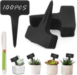 100 Pieces Etiquette Jardin Exterieur,Etiquettes Plantes,Réutilisable Etiquette Potager,Semis Etiquette avec Marqueur,pour