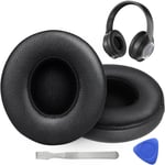 Coussinets d'oreille Remplacement pour Casque Beats Solo 2 et 3-Mousse à Mémoire de Forme et Cuir Protéiné de Haute Qualité,Suppression Active du Bruit,Noir