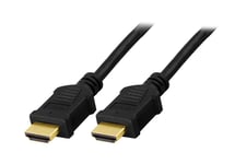 DELTACO HDMI-1005-K - HDMI-kabel med Ethernet - 50 cm