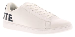 Lacoste Mens Trainers Carnaby Evo Leather Lace Up white black UK Size 7
