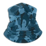 Soldier Military Camouflage Blue Unisex Outdoor Neck Warmer Windproof Face Mask Fleece Bandana Hood Hats