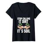 Womens Soil Science Garden Soil Biology Agriculture Soil Scientist V-Neck T-Shirt