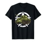 Sherman M4 World War 2 Army Tank Vintage Tank a Military Boy T-Shirt