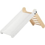 Sunny - Bobbie Toboggan Pliable en bois - Coloris naturel et blanc Structure d'escalade intérieur pour enfants Jouets Montessori